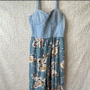 B.O.G. Collective Bohemian Floral Romper Jumpsuit Women's Size Medium